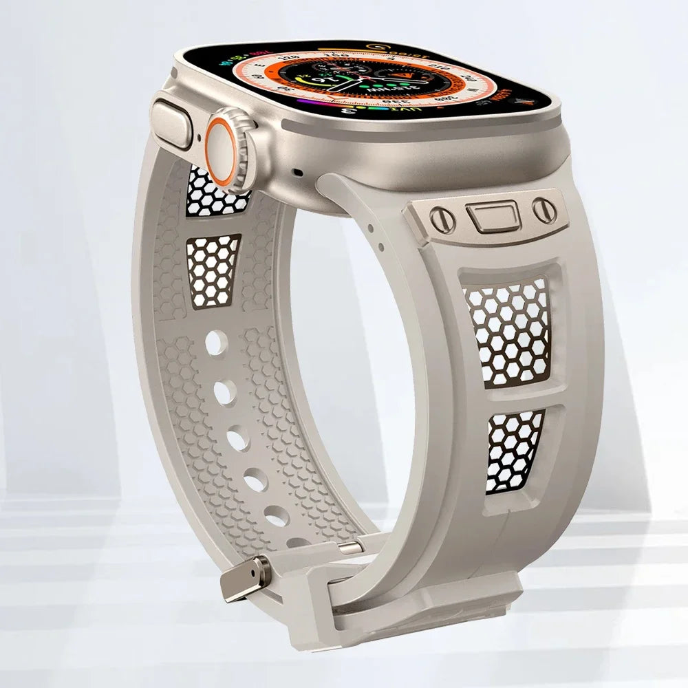 Perforated Mesh Sport Strap with Quick-Release Connector for Apple Watch