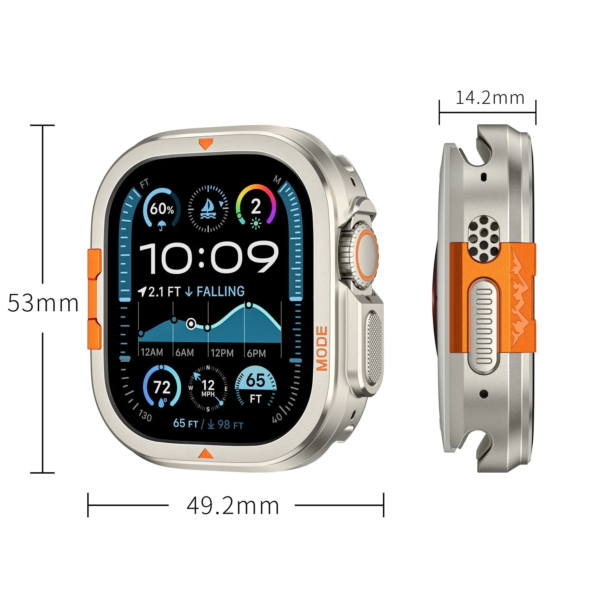 Aluminum Zinc Alloy Bumper Case for Apple Watch