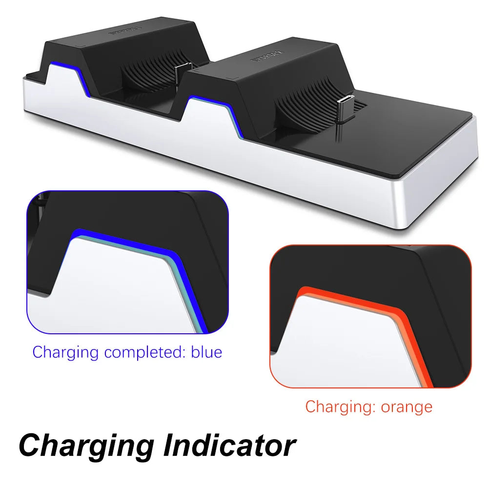 Dual-Slot USB 3.1 Type-C PlayStation 5 Controller Charging Dock