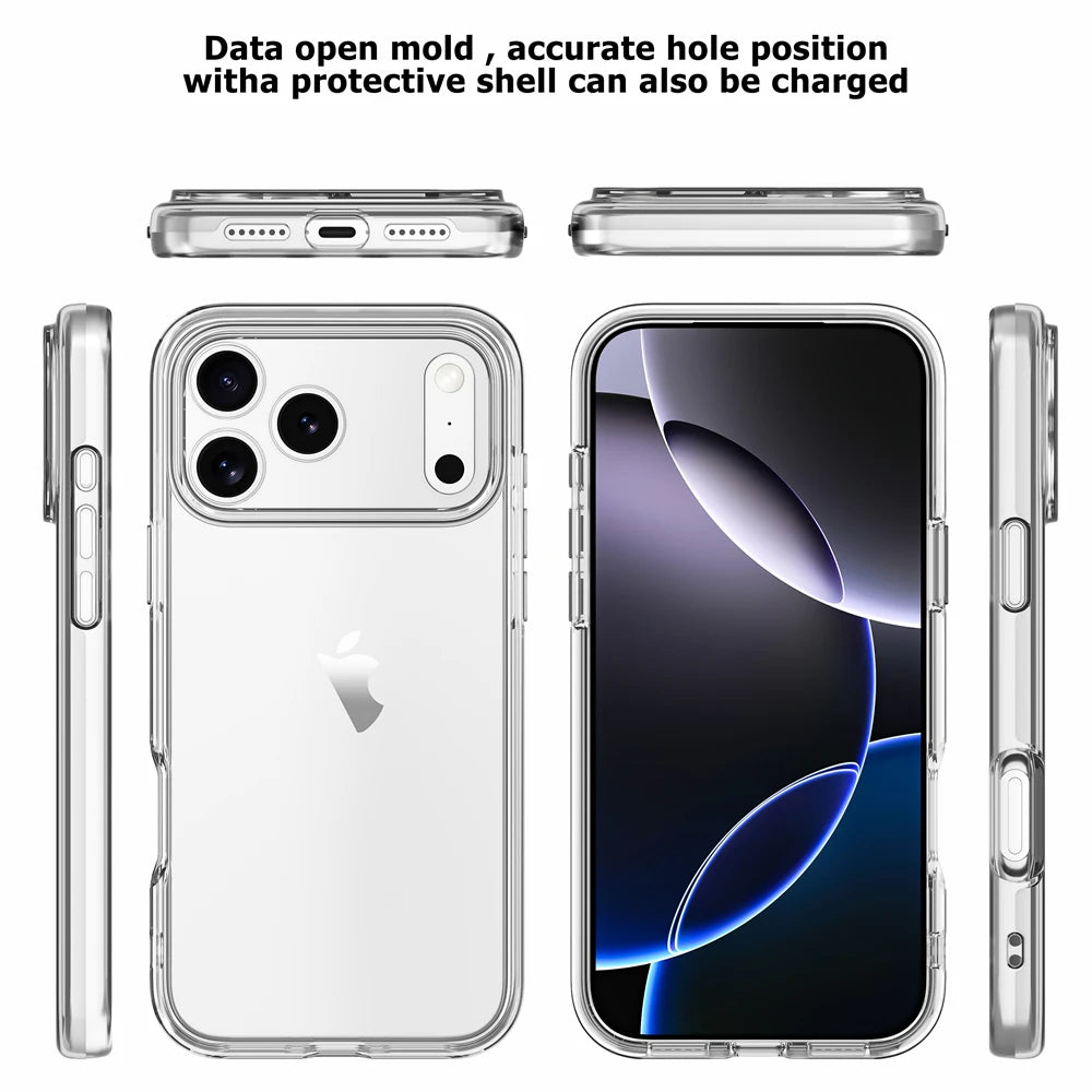 Transparent Camera Lens Protection Case with Raised Bezel Ring for iPhone 18 Series