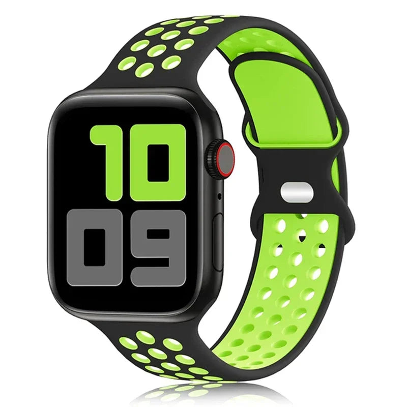 Breathable Sport Silicone Replacement Band for Apple Watch