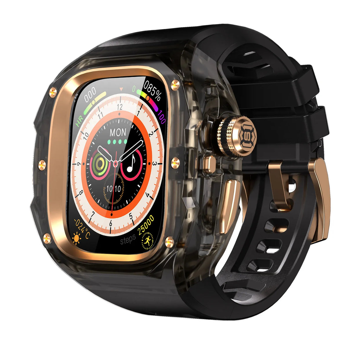 Clear Rugged Case with Silicone Band for Apple Watch Ultra