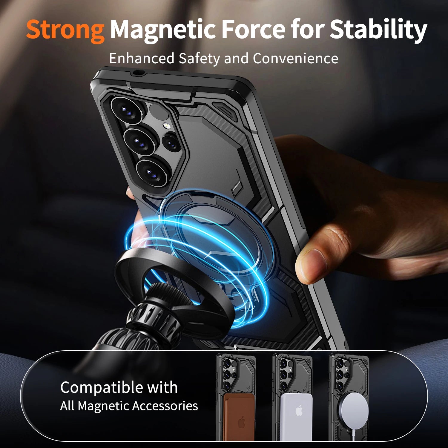 Protective Magnetic Case for Samsung Galaxy S25 Series