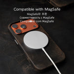 Genuine Suede Cowhide Leather Case with Raised Camera Ring for iPhone 18 Series