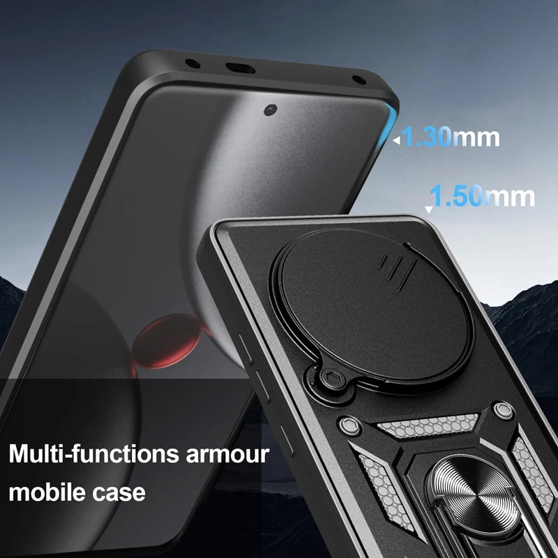 Xiaomi 15 Ultra 5G Protective Case with Magnetic Ring and Camera Cover