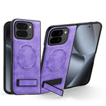 Google Pixel 10 Pro Fold Protective Leather Magnetic Case with Kickstand