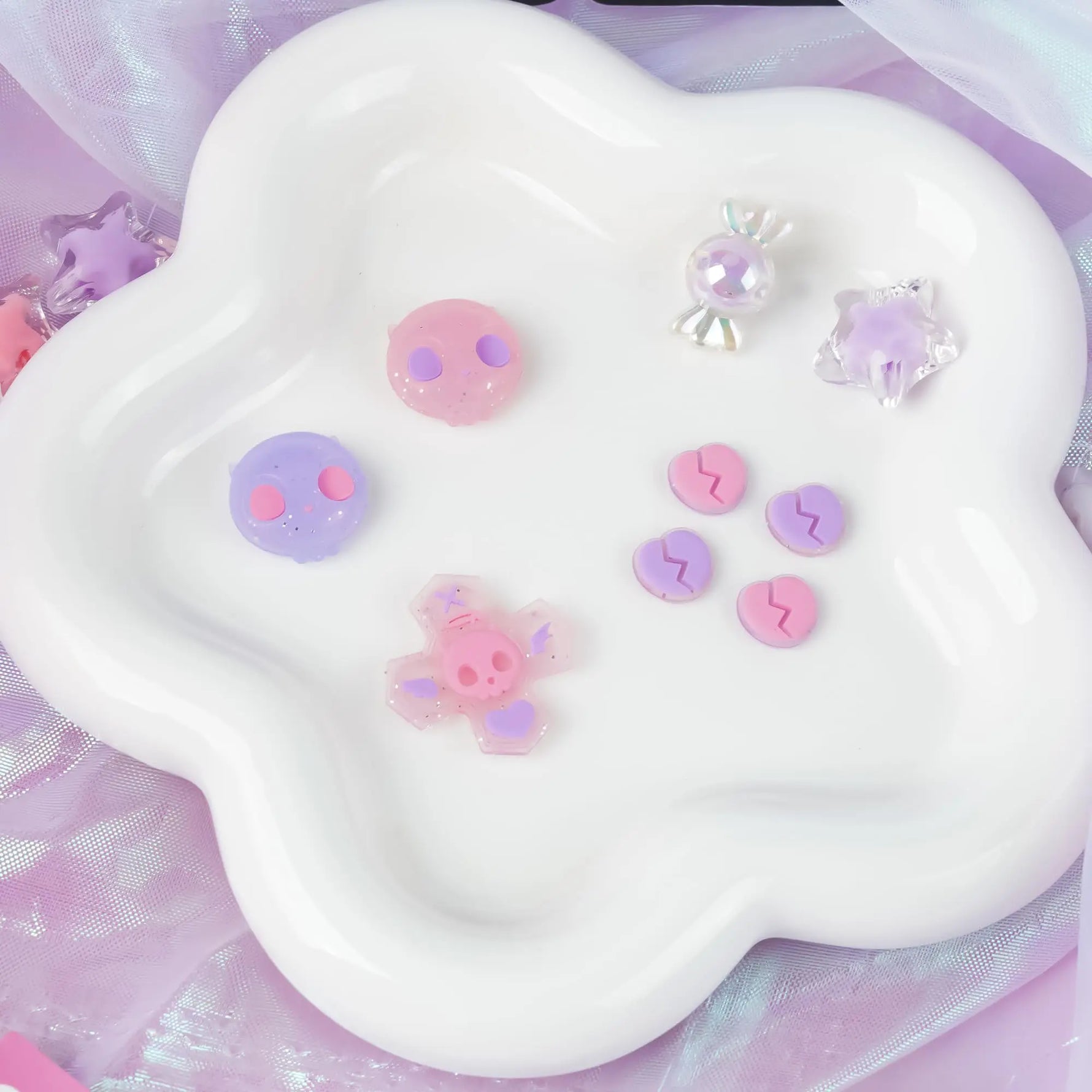 Skull-Themed Silicone D-Pad Button Caps for Nintendo Switch Joy-Con