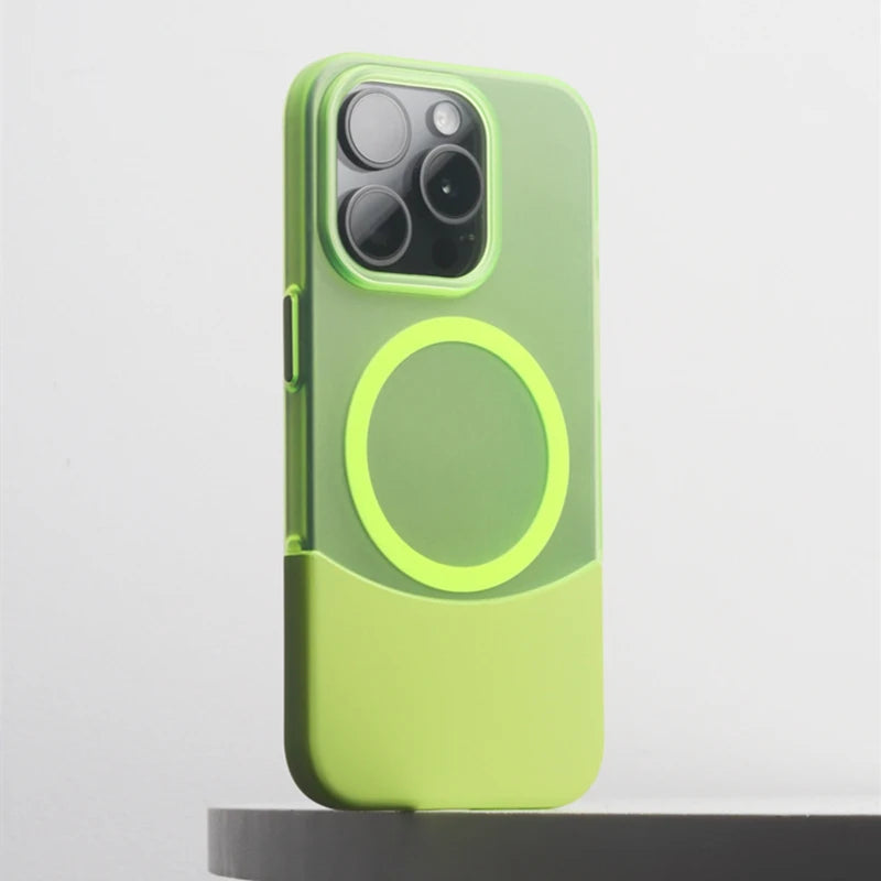 Fluorescent Green Slim Matte MagSafe Case for iPhone 17 Series