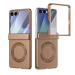 Protective Magnetic Phone Case With Rotating Ring Holder for Galaxy Z Flip 7
