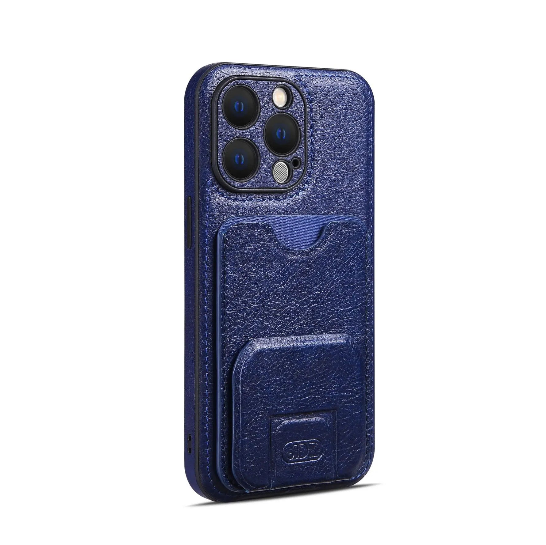 Shockproof Leather Wallet Case with Kickstand for iPhone 16 Series