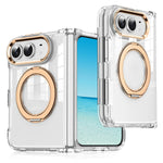 Shockproof Clear MagSafe Case with 360° Rotating Kickstand Ring for iPhone Duo