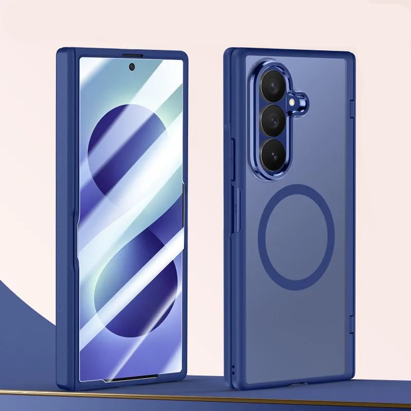 Premium Skin-Feel Magnetic Protective Case with Built-In Screen Protector for Samsung Galaxy Z Fold 8 Ultra