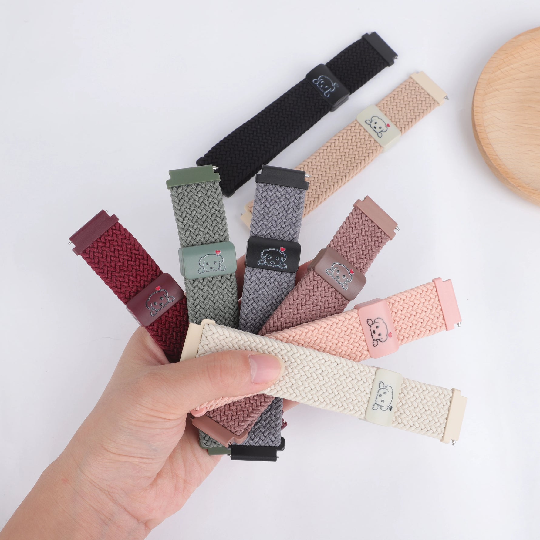 Cute Dog Design Magnetic Braided Strap for Samsung Galaxy Watch 8 & Galaxy Watch 8 Classic