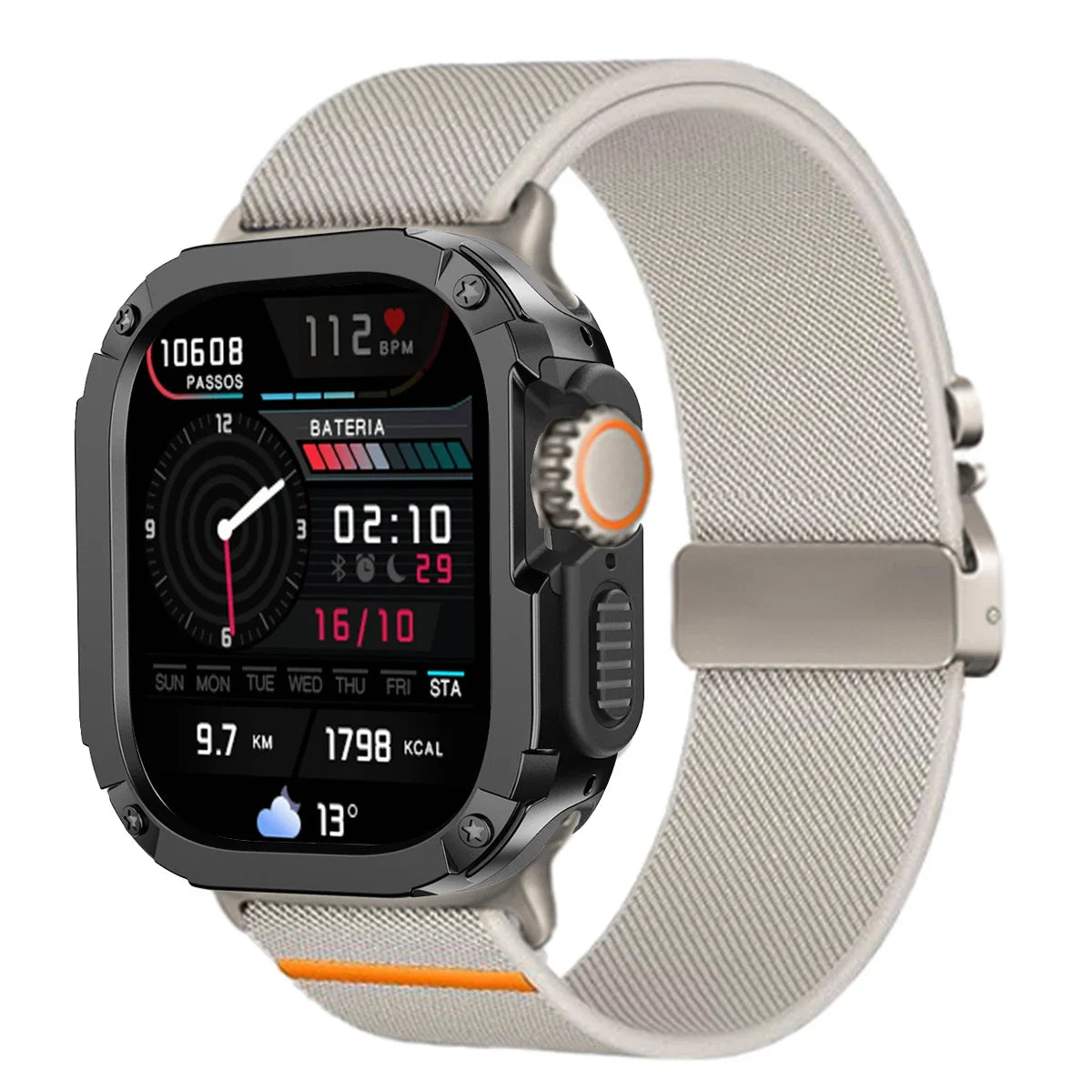 Protective Case and Nylon Sport Strap for Apple Watch
