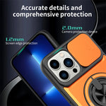 MagSafe Compatible Case for iPhone 15 Series with Rotating Ring and Camera Cover