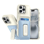 iPhone 16 Series Wallet Case with Sliding Card Holder and Kickstand