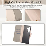 Two-Tone Leather Crossbody Wallet Case for Samsung Galaxy Z Fold 7