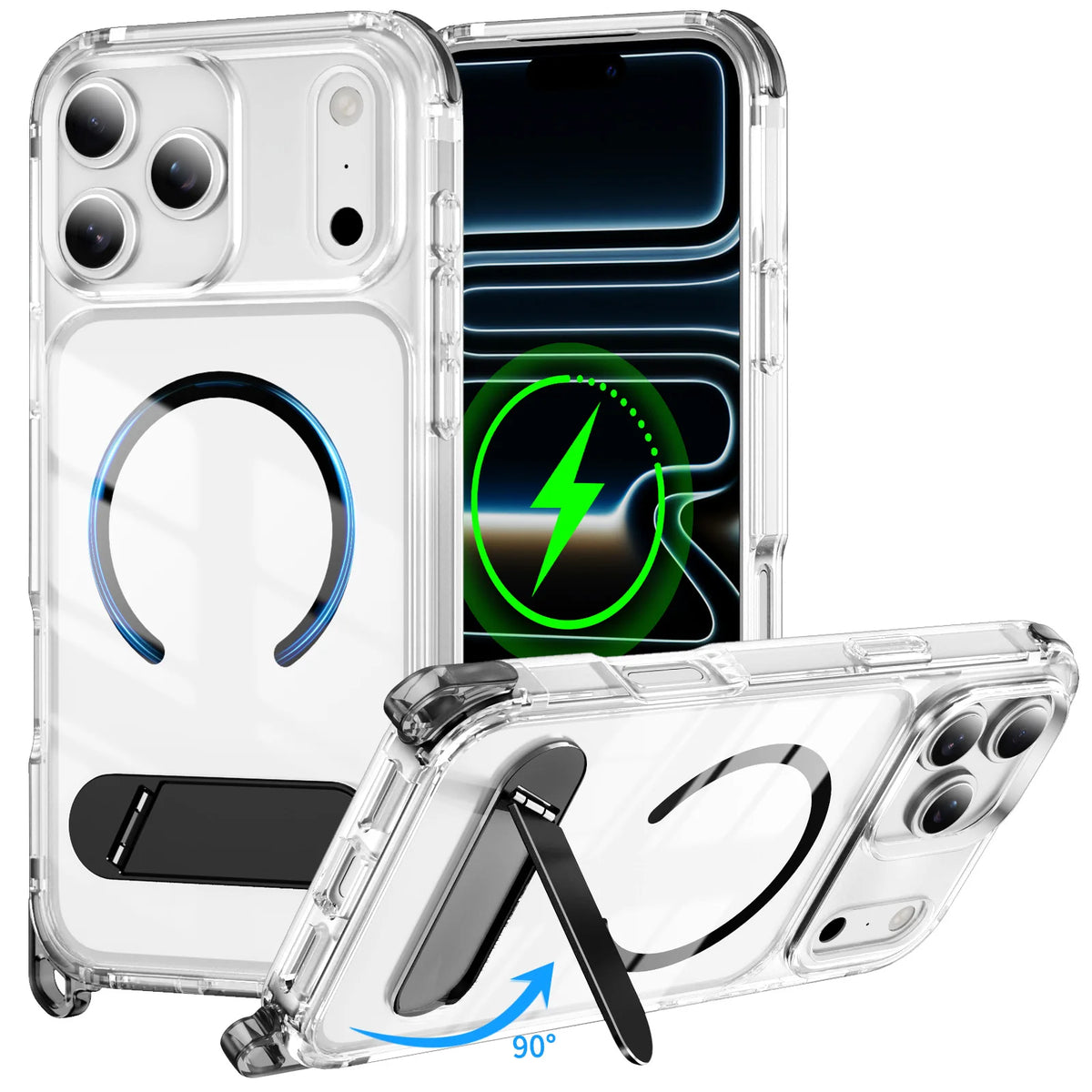 Clear Acrylic MagSafe Case with Kickstand for iPhone 18 Series