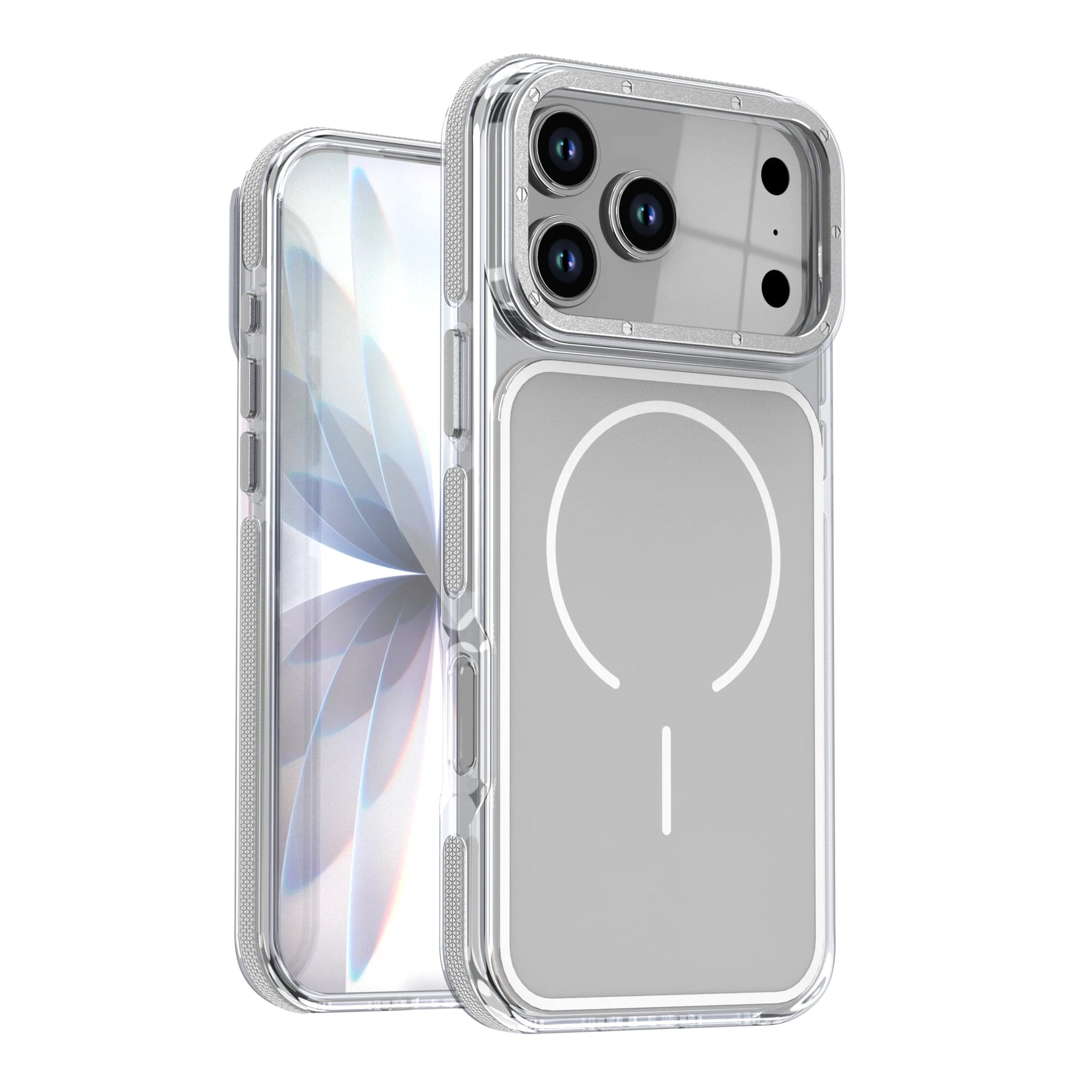 Luxury Two-Tone Border Clear MagSafe Case for iPhone 17 Series