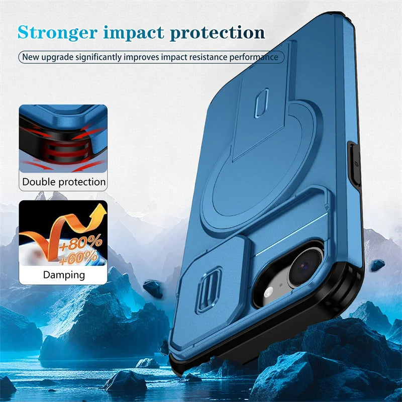 Armor MagSafe Case with Foldable Stand for iPhone 17e