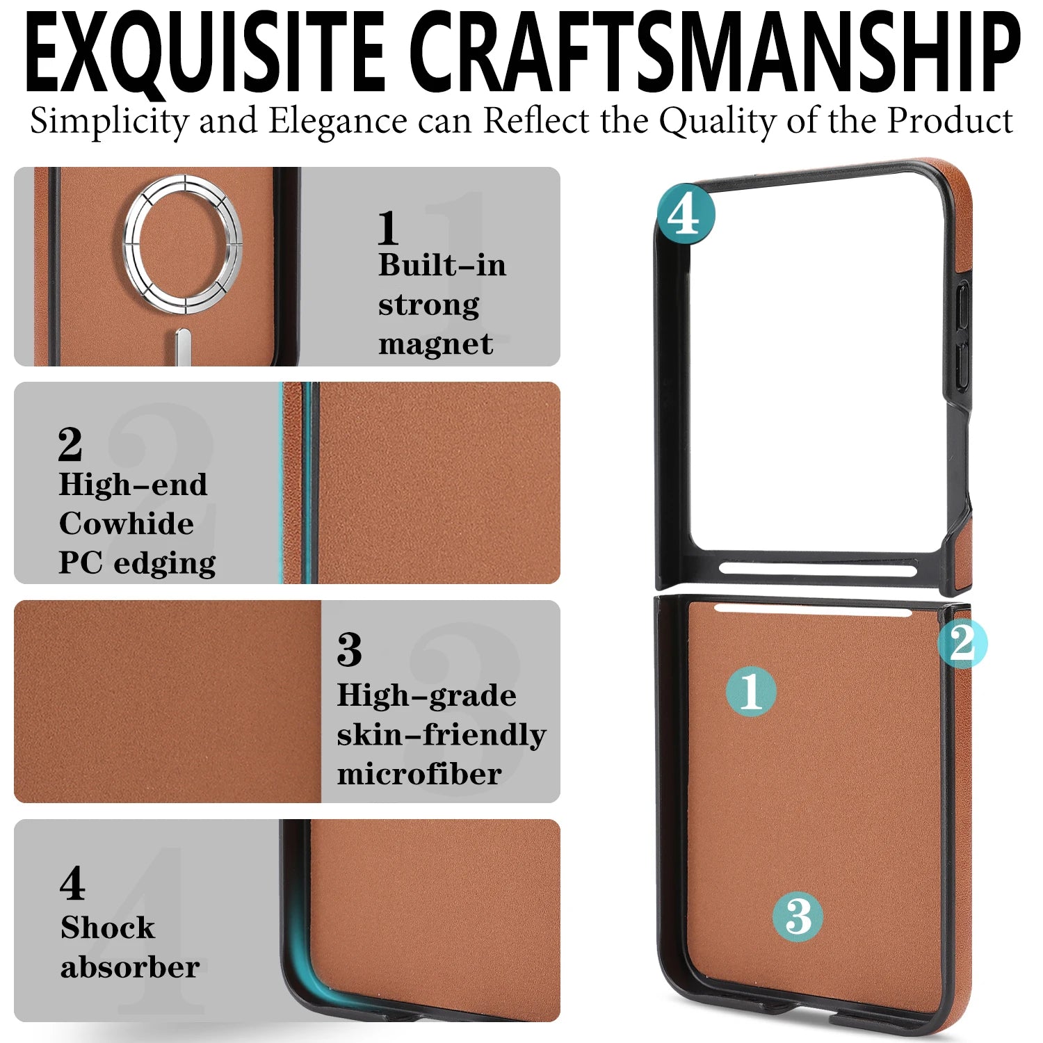 Luxury Business Edition Leather Magnetic Case for Samsung Galaxy Z Flip 7