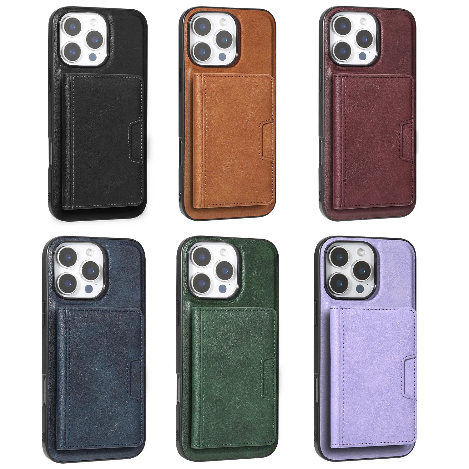 2-in-1 Magnetic Leather Wallet Case for iPhone 16 Series