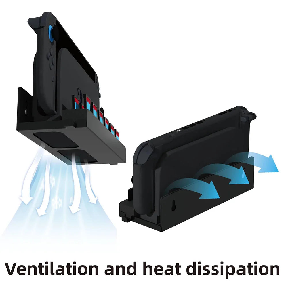 Nintendo Switch 2 Wall Mount Organizer with Game Card Slots and Joy-Con Hanger