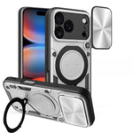 Rugged MagSafe Case with Rotating Ring Holder and Lens Cover for iPhone 17 Series
