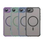 iPhone 16e Magnetic Clear PC + Soft TPU Matte Case
