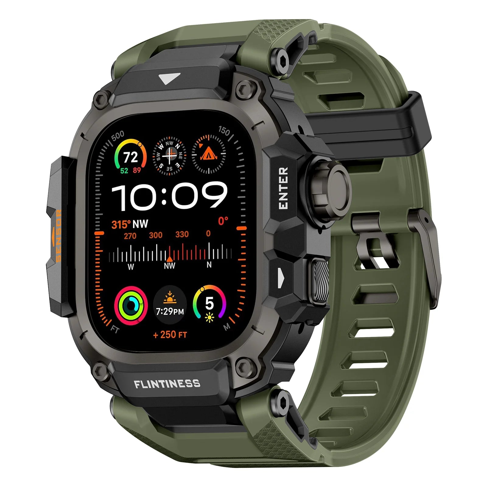 Shockproof Rugged Strap with Bumper Case for Apple Watch Ultra 2