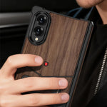 Walnut Wood Samsung Galaxy Z Fold 8 Case With Kickstand