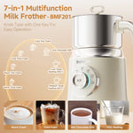 BioloMix BMF201 7-In-1 Electric Milk Frother Hot And Cold Foam Maker
