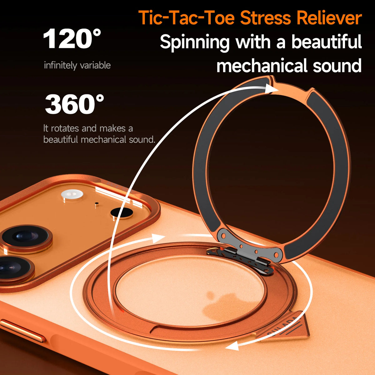 Shockproof Slim-Fit MagSafe Case with 360° Rotating Kickstand for iPhone 18 Series