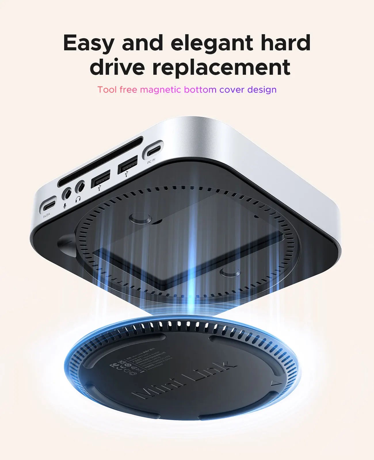 ORICO MiniLink USB-C Docking Station for Mac Mini M4/M4 Pro