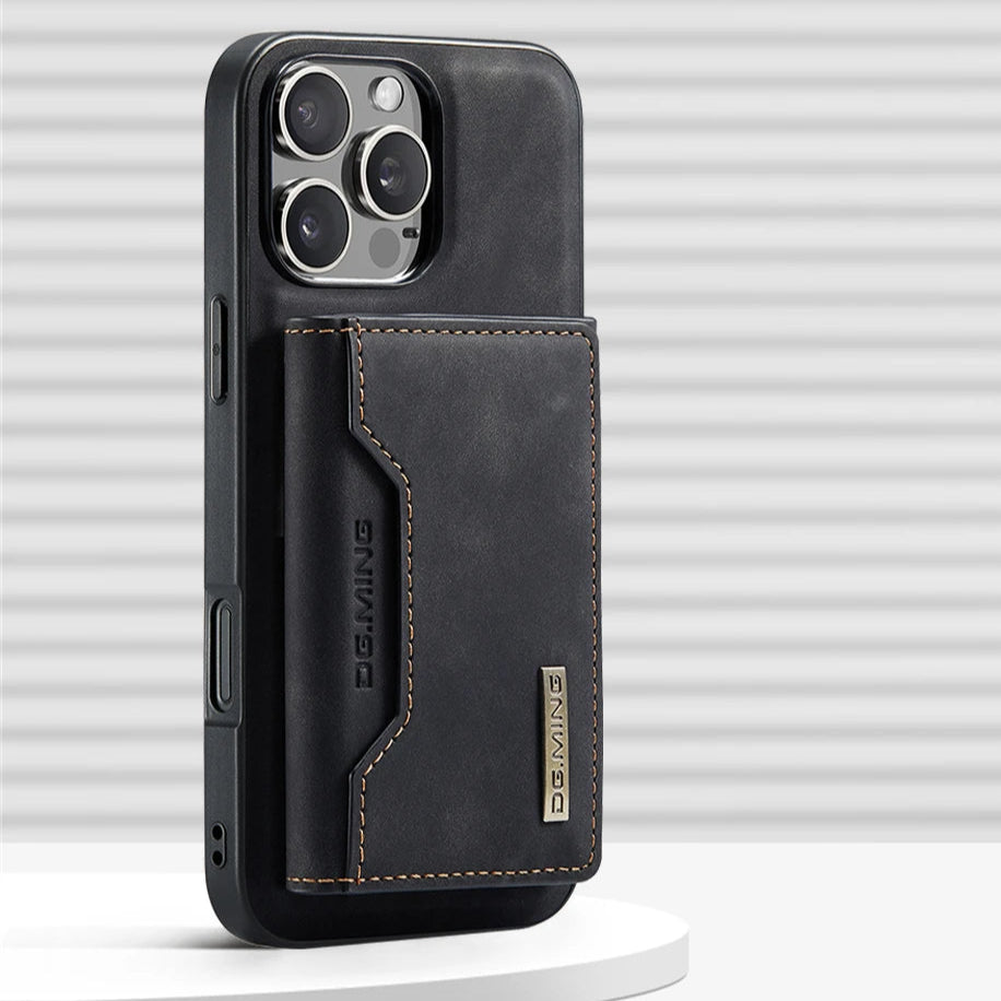 2-in-1 Detachable MagSafe Wallet Leather Case for iPhone 16 Series