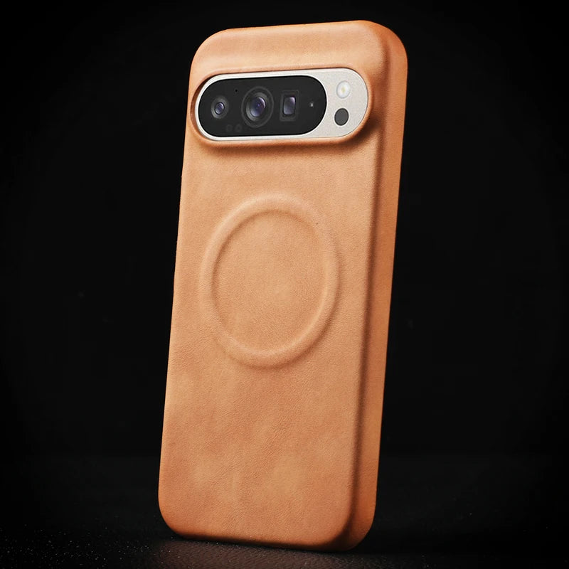 Luxury Business Leather Magnetic Case for Google Pixel 9 Series