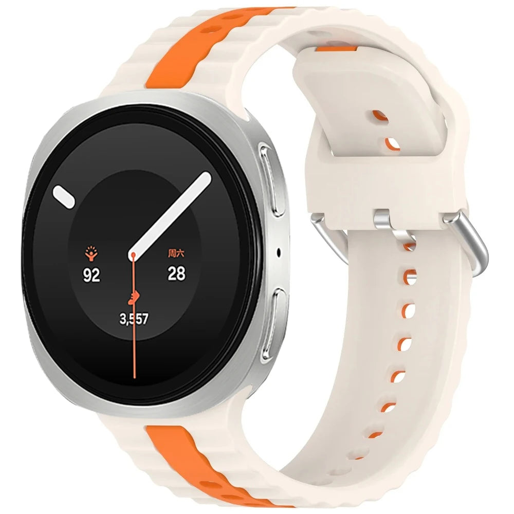 Perforated Silicone Strap with Ribbed Texture for Samsung Galaxy Watch 9