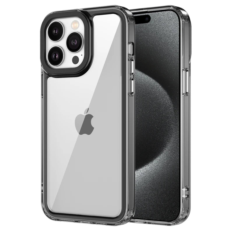Luxury Protective Clear Acrylic Case for iPhone 15 Series