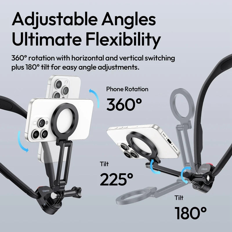 Ulanzi MG14 Magnetic Neck Mount for Action Cameras and Smartphones