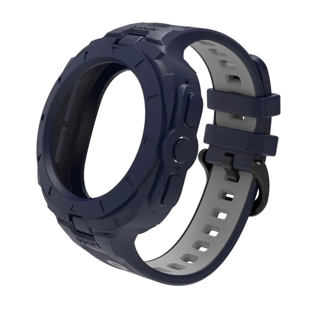 Breathable Silicone Strap with Protective Case for Samsung Galaxy Watch Ultra