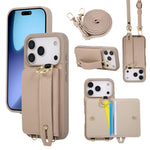 iPhone 17 Series Wallet Case with Crossbody Lanyard and Ring Holder
