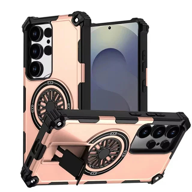Military Armor Magnetic Case with Kickstand for Galaxy S26 Series