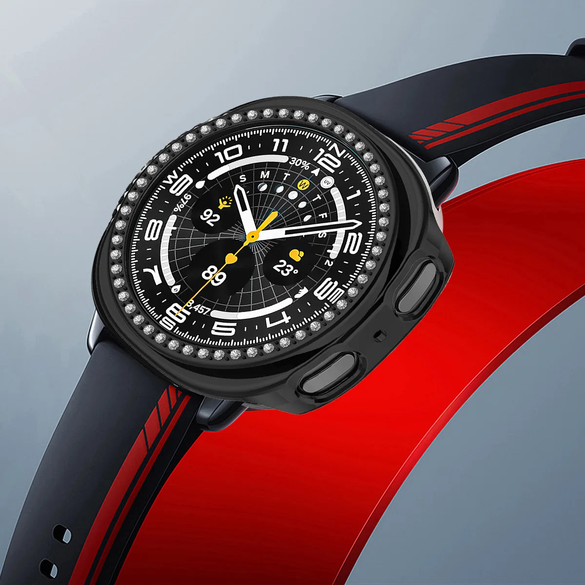 Shiny Diamond-Studded Case for Samsung Galaxy Watch 8