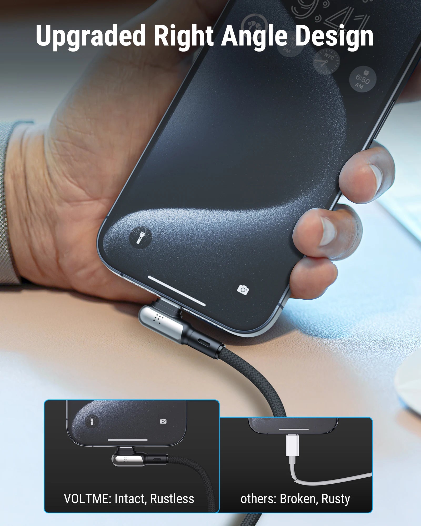 VOLTME 60W Nylon Braided USB-C to USB-C Charger Cable