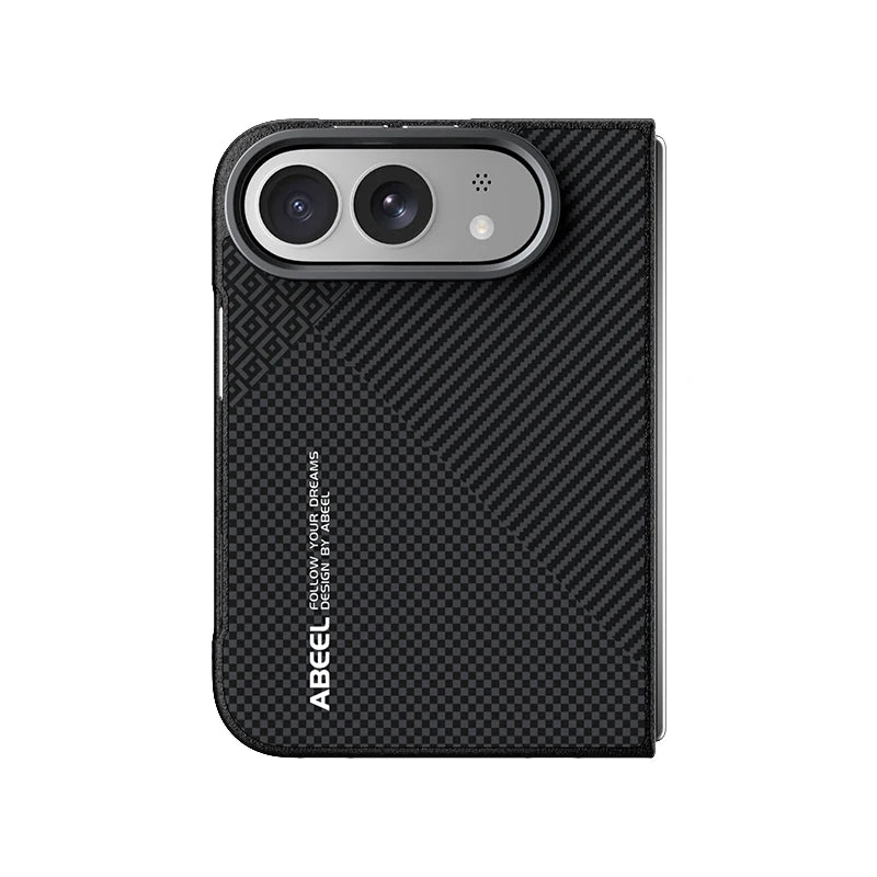 Carbon Fiber Textured Camera Protection Case for iPhone Duo