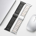 Titanium Articulated Link Band with Magnetic Buckle for Apple Watch