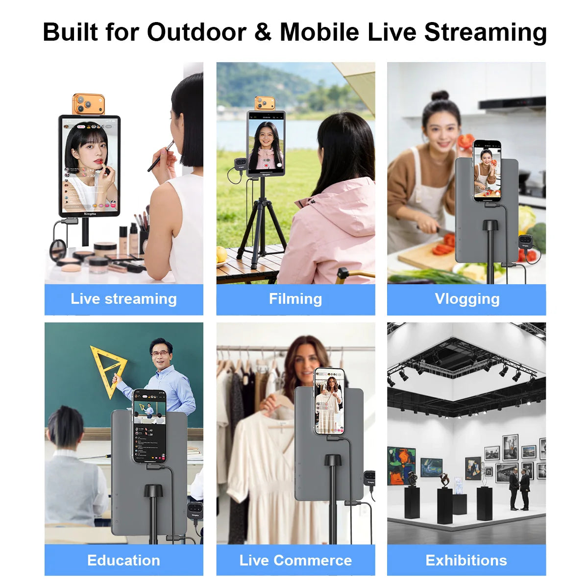 KingMa 10-Inch Live Stream Touch Monitor