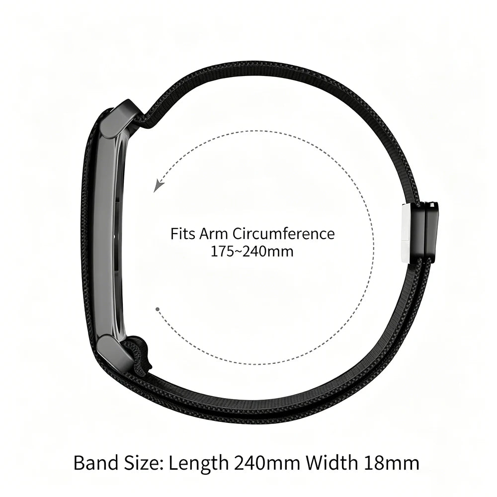 Google Fitbit Air Magnetic Nylon Replacement Band with Metal Frame