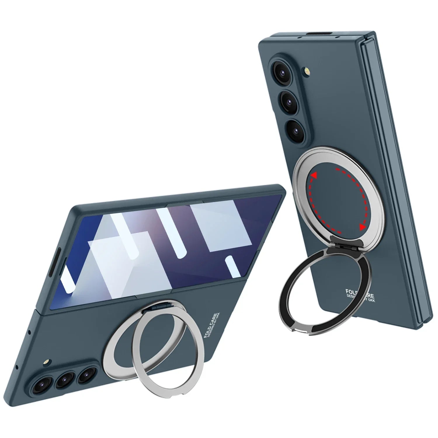 Samsung Galaxy Z Fold7 Magnetic Phone Case with 360° Rotating Bracket