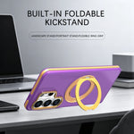 Micro-Matte Magnetic Case with 360° Rotating Ring Kickstand for Samsung Galaxy S24 Series